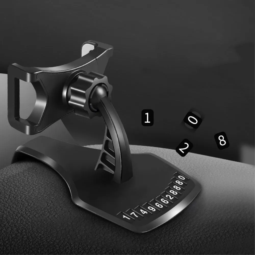3 in 1 Car GPS Smartphone Holder: Dashboard / Visor Clamp   AC Grid Clip for BlackBerry Bold 9790 (RIM Bellagio) - Black