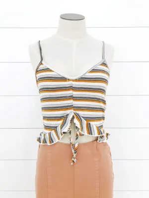 Adele Striped Crop Top