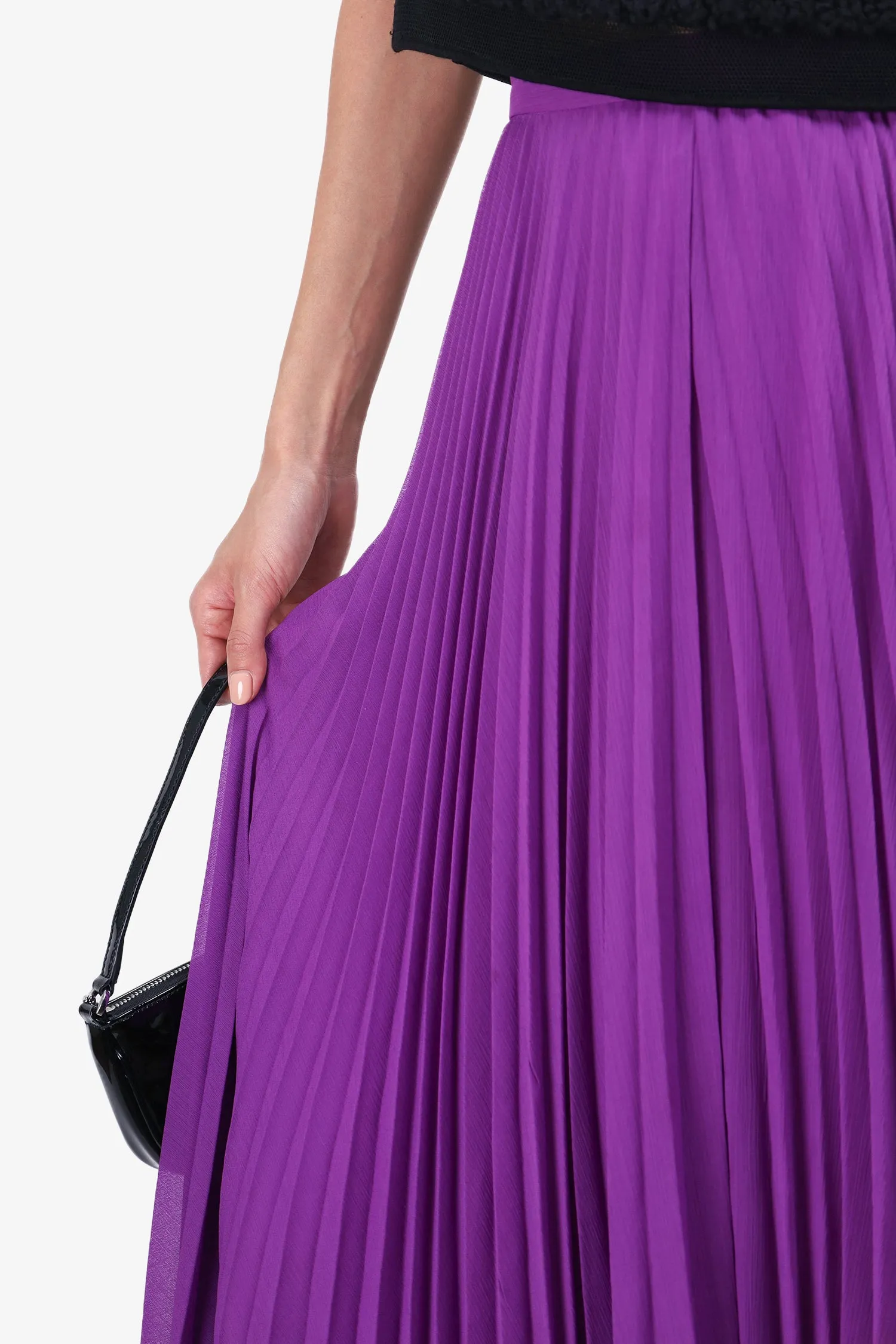 Alice   Olivia Purple Pleated Skirt Estimated Size 0