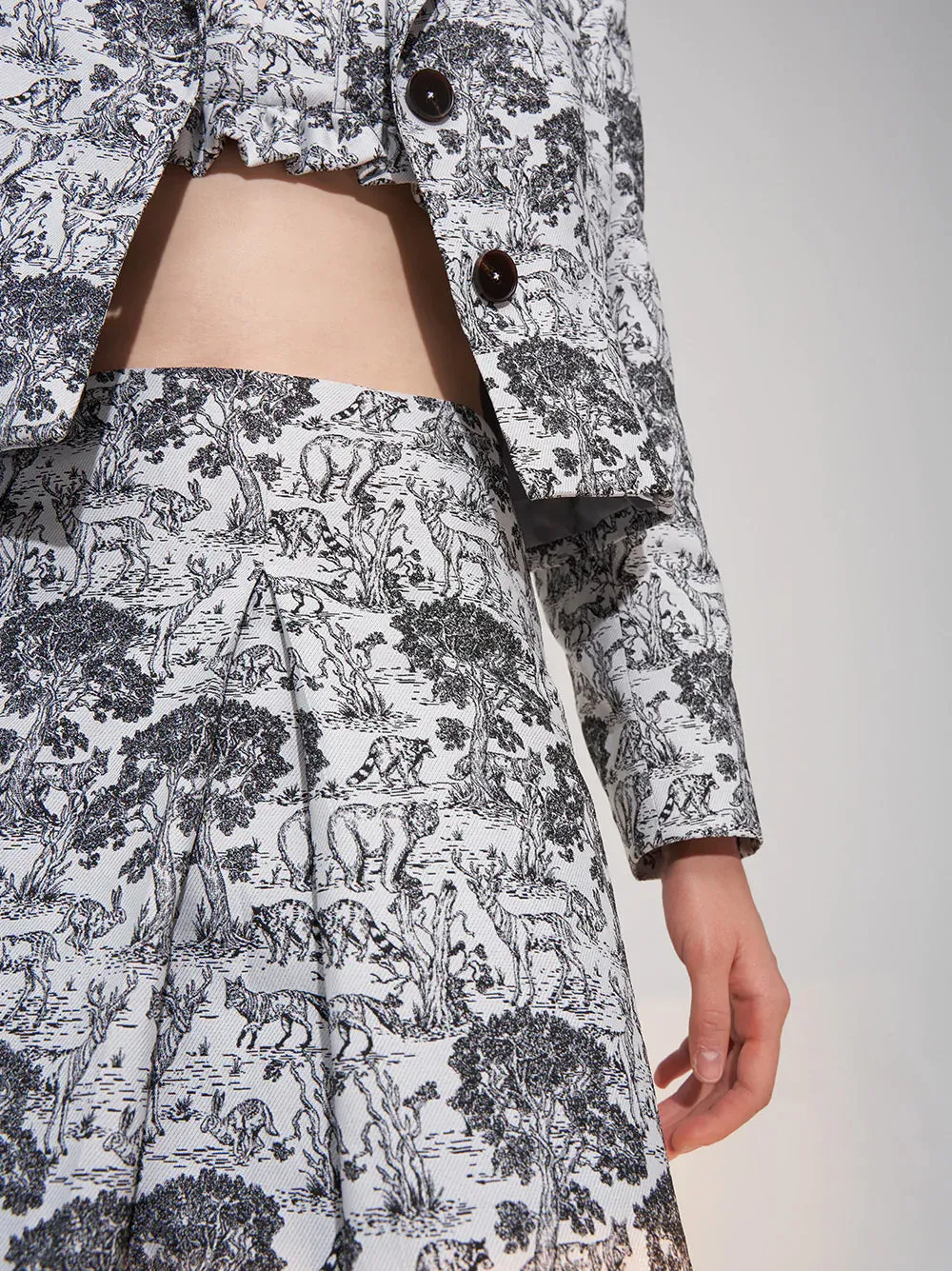 Animal Print Jacket Cropped _Print