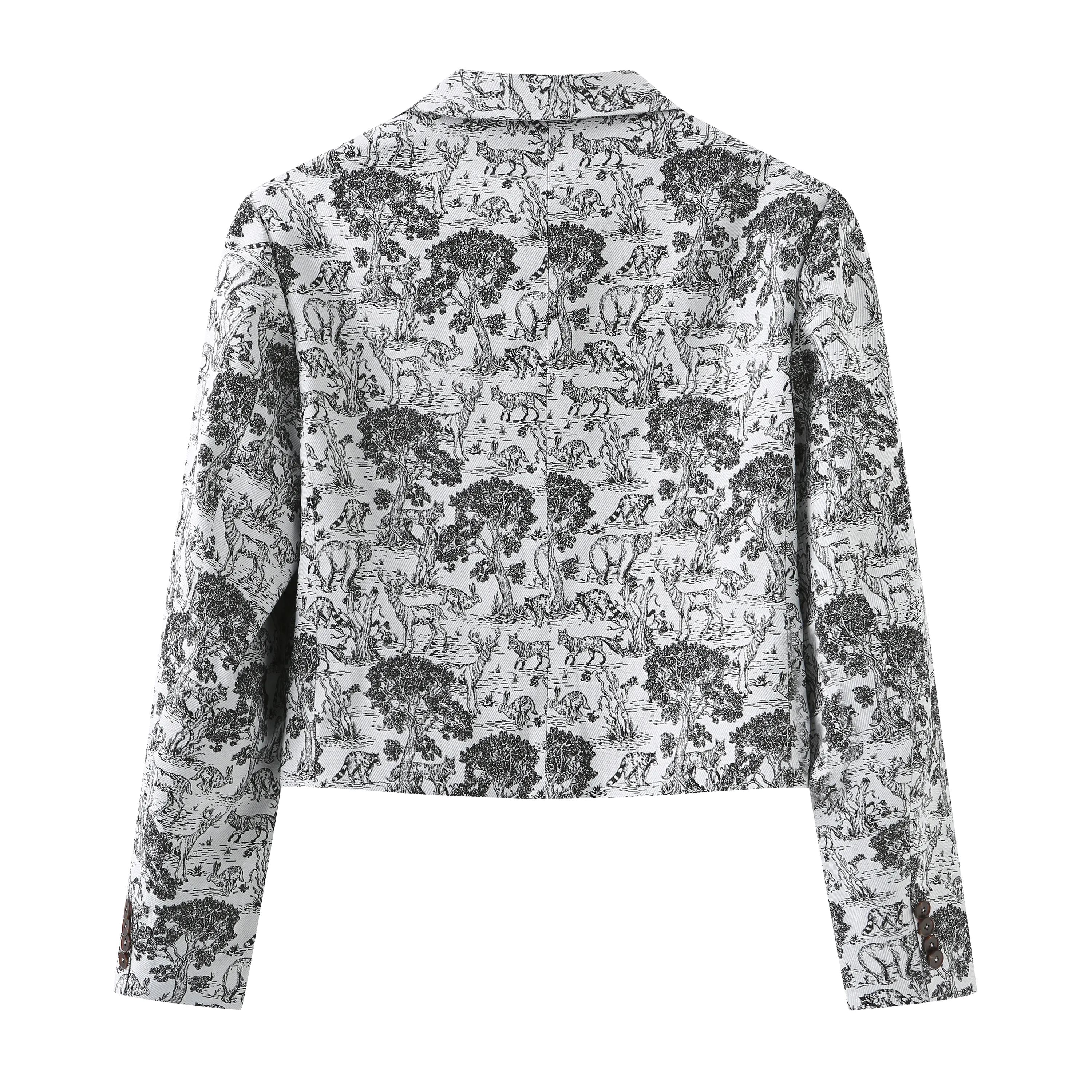 Animal Print Jacket Cropped _Print
