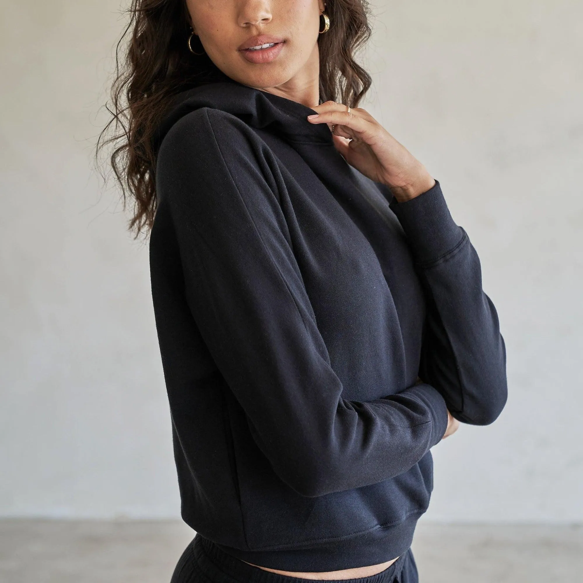 Baikal Dolman Crop Hoodie