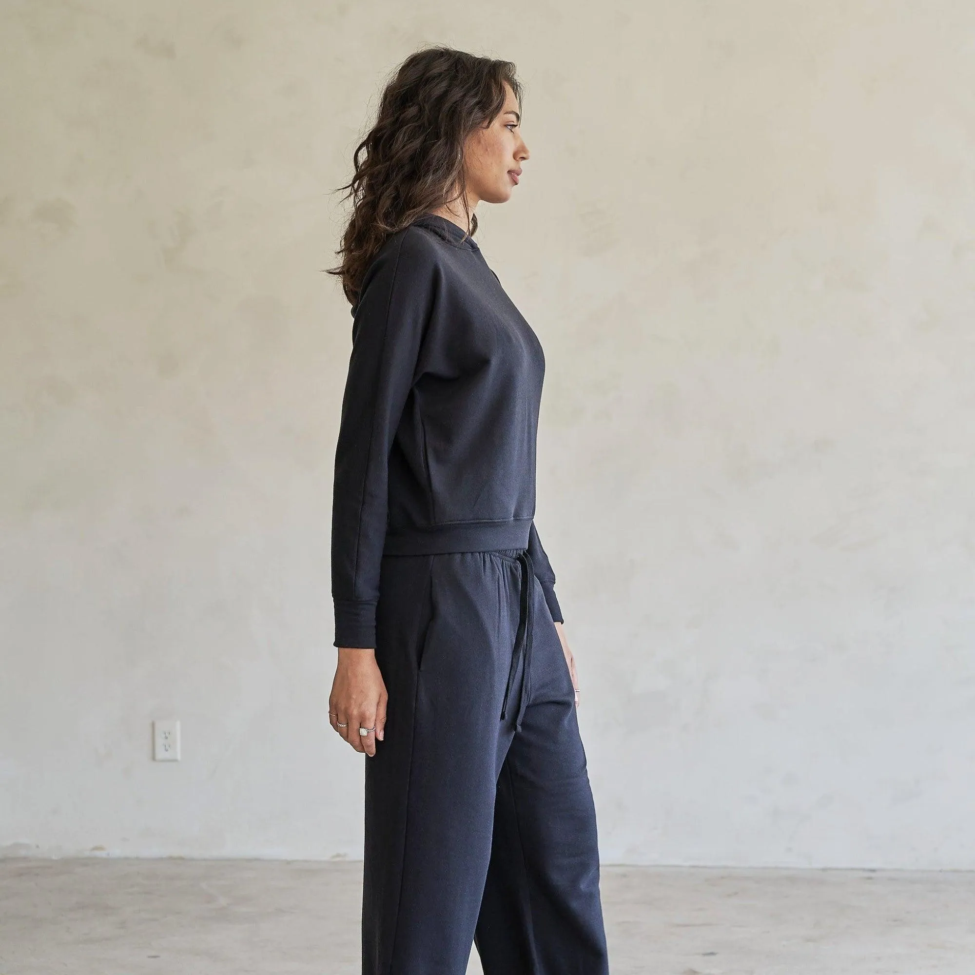 Baikal Dolman Crop Hoodie