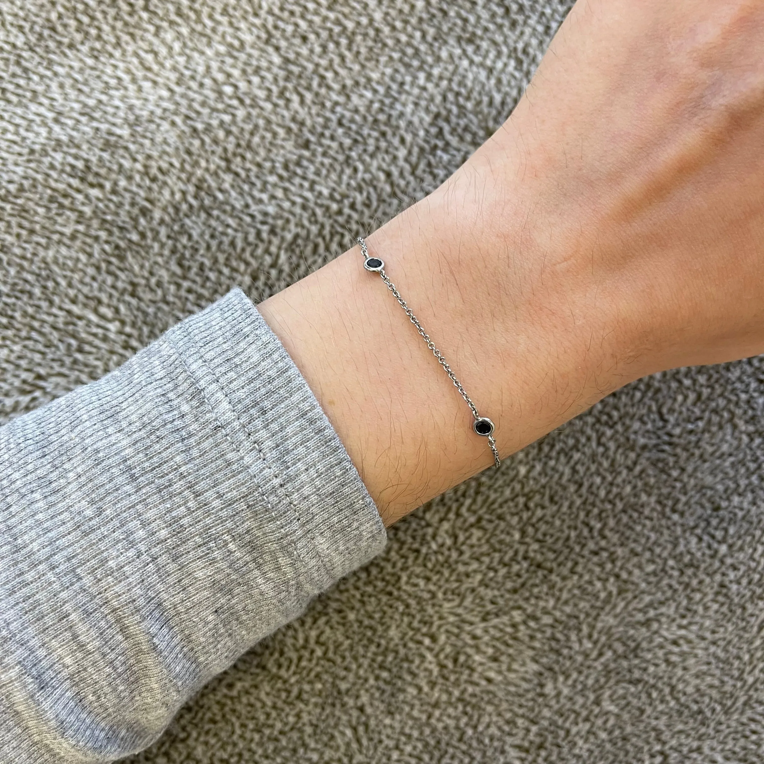 Black Crystal Anklet