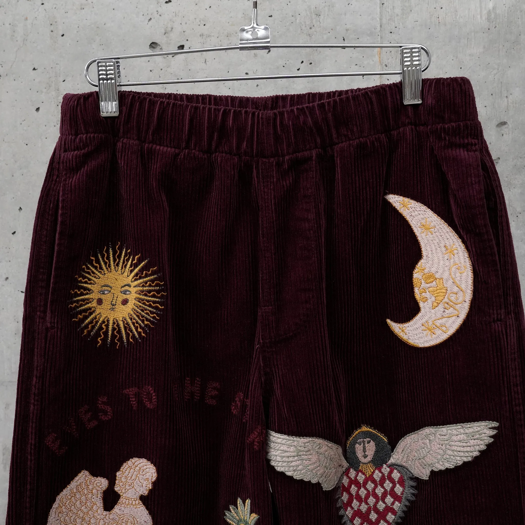 BURGUNDY CORDUROY PANTS / MULTI