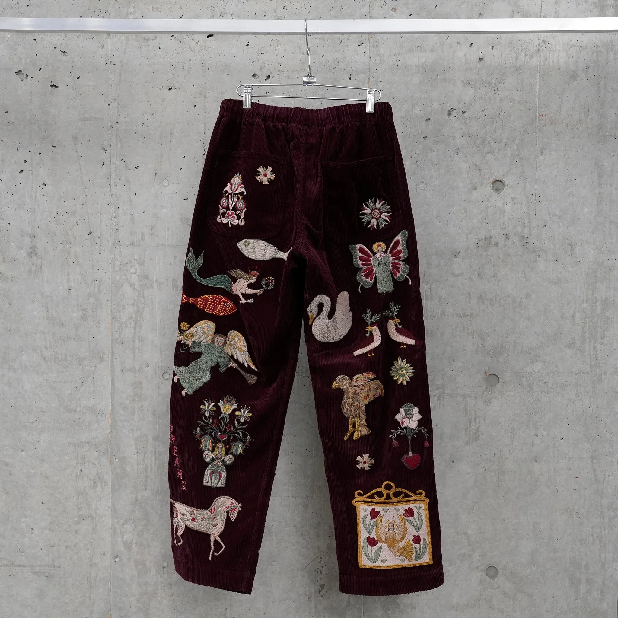 BURGUNDY CORDUROY PANTS / MULTI