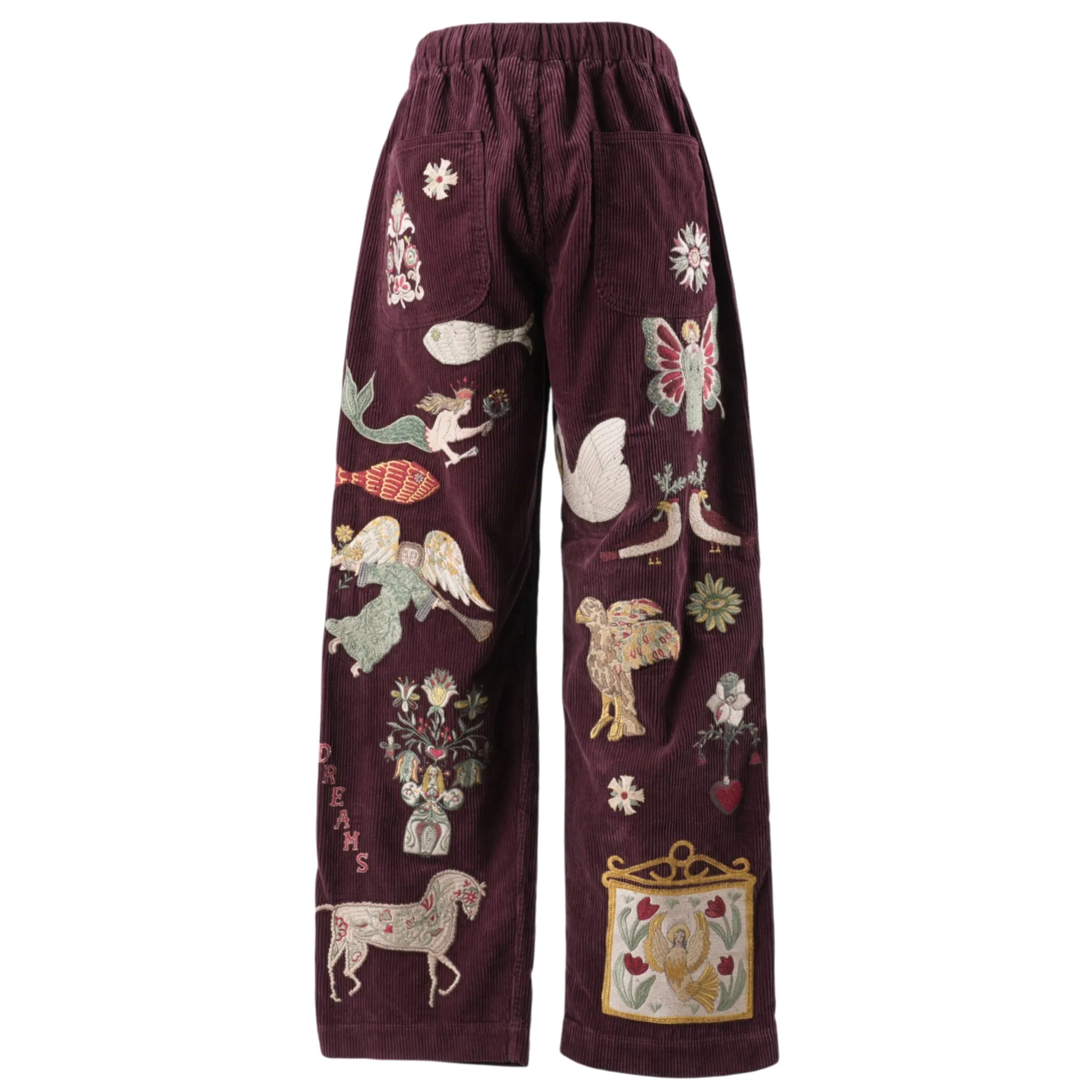 BURGUNDY CORDUROY PANTS / MULTI