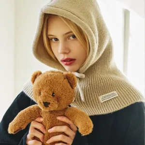 Button balaclava beige