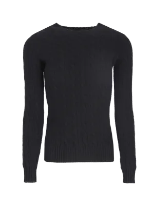 cable-knit sweater