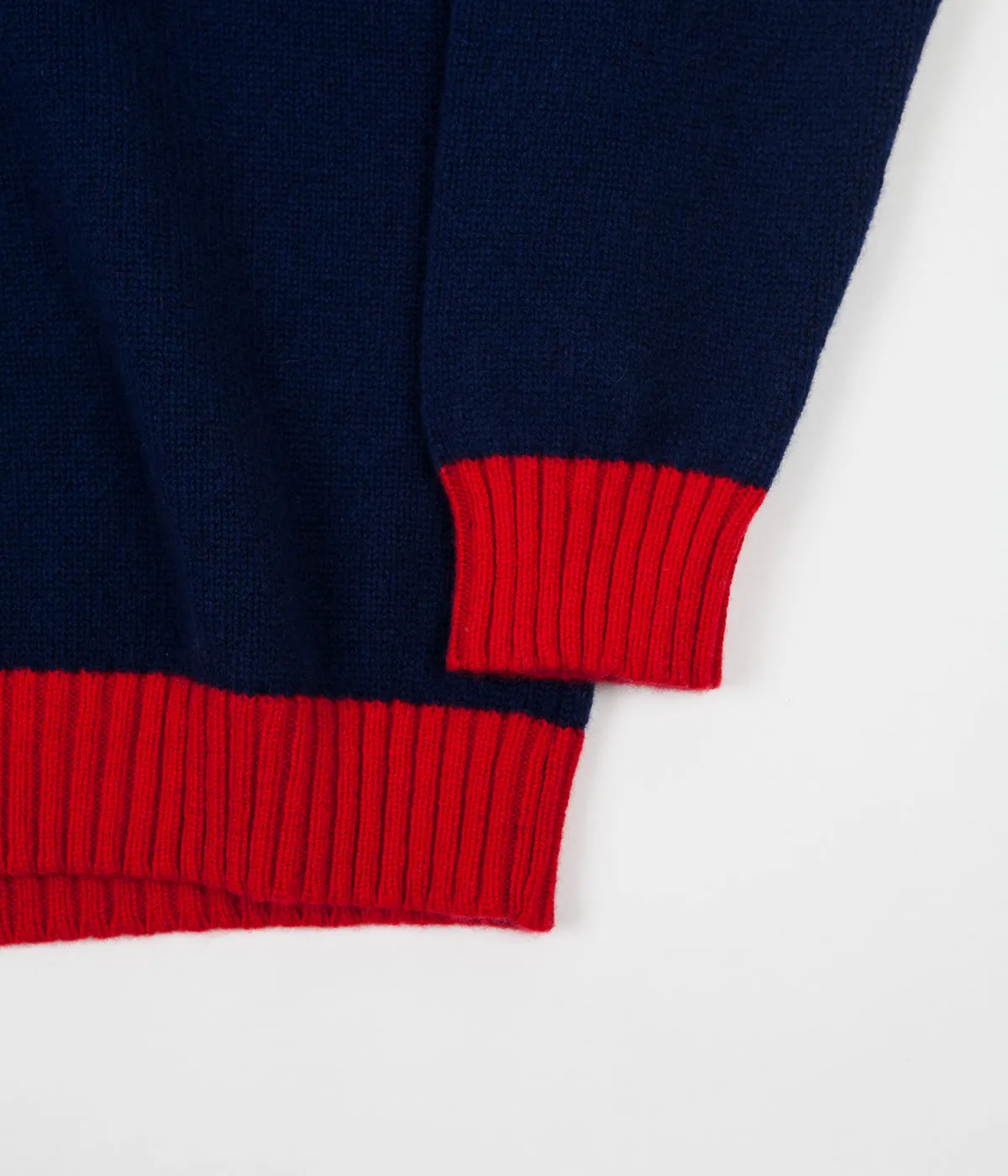 Country Of Origin Turtleneck Sweatshirt - Navy / Red