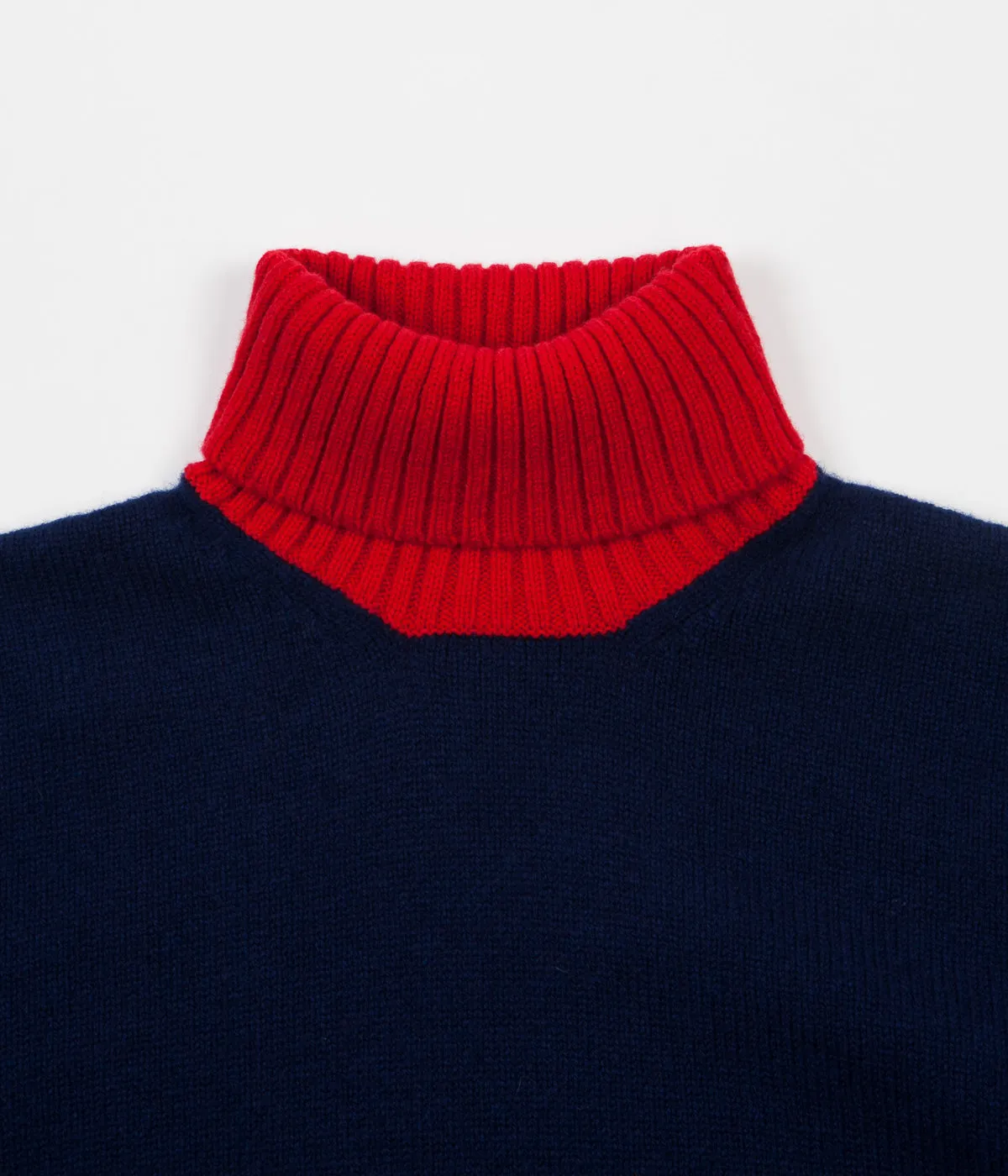 Country Of Origin Turtleneck Sweatshirt - Navy / Red