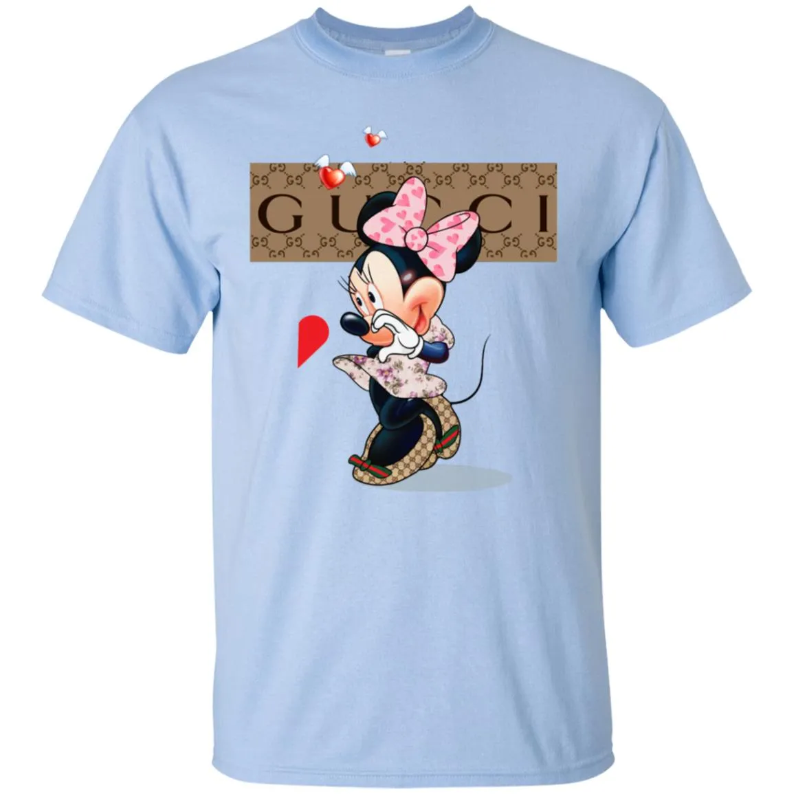 Couple Gucci Minnie Tshirt Valentine's Day Men Cotton T-Shirt