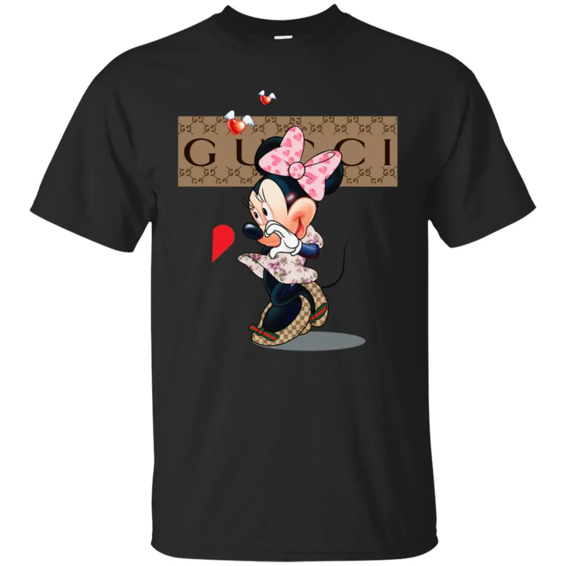Couple Gucci Minnie Tshirt Valentine's Day Men Cotton T-Shirt