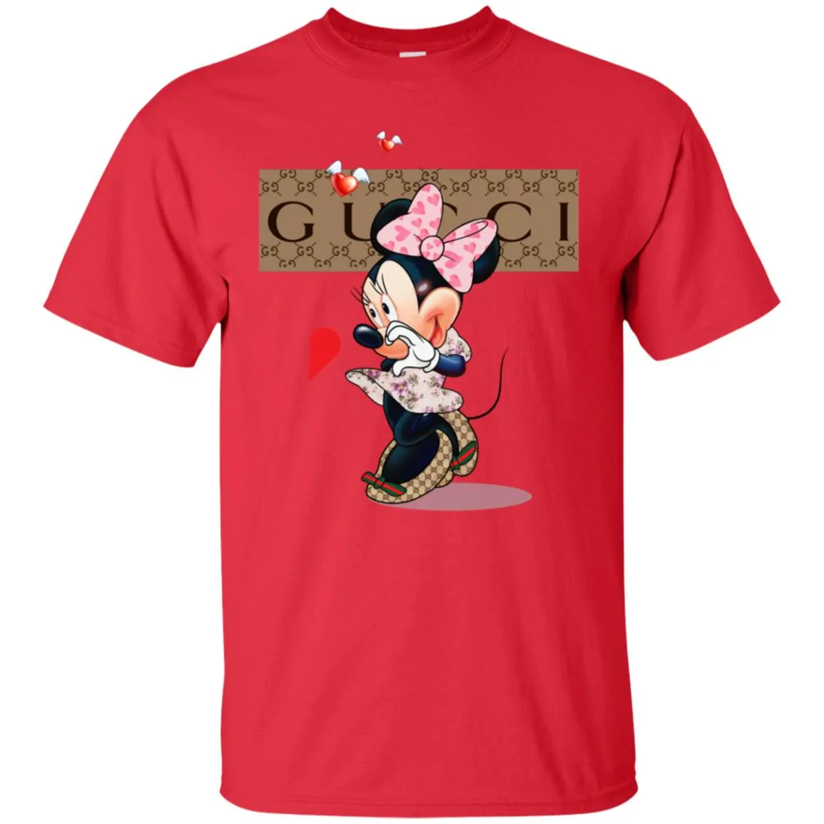 Couple Gucci Minnie Tshirt Valentine's Day Men Cotton T-Shirt