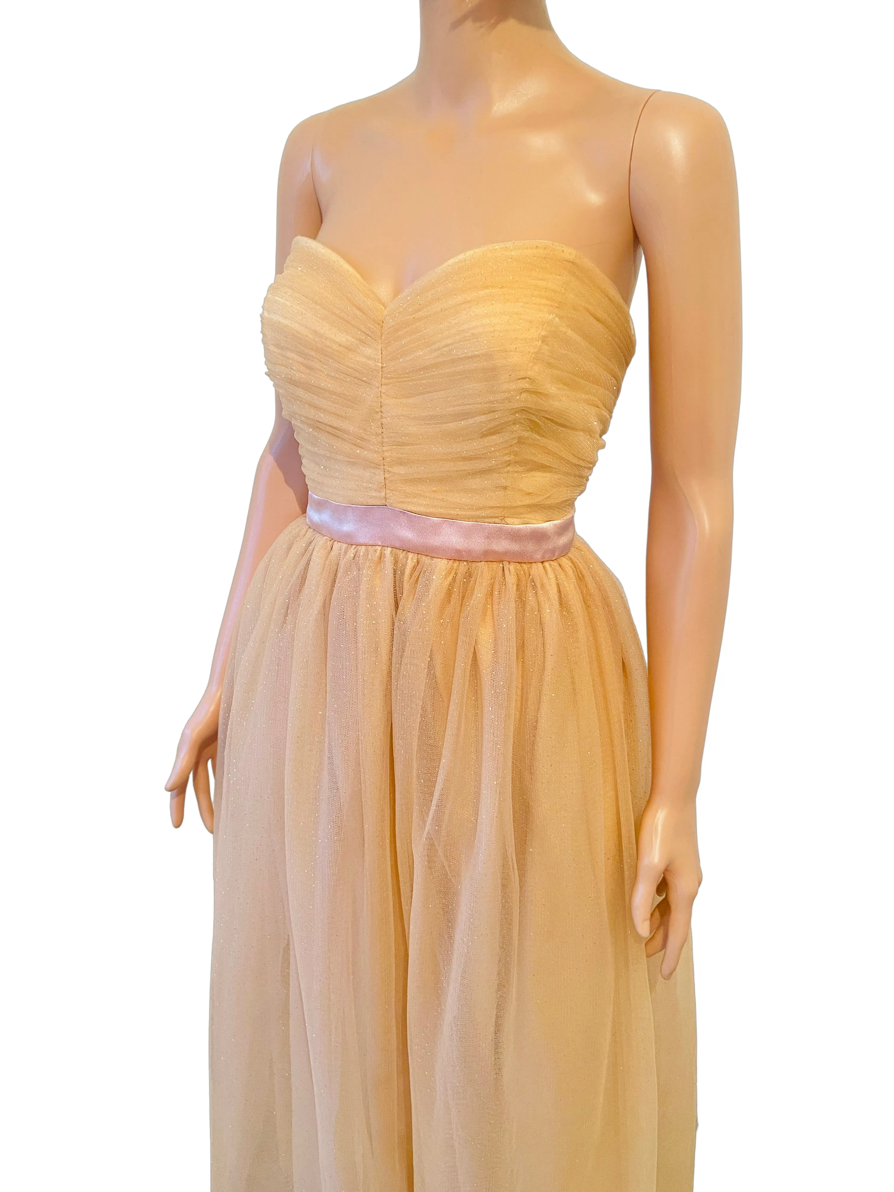 Cream Tulle Prom Dress