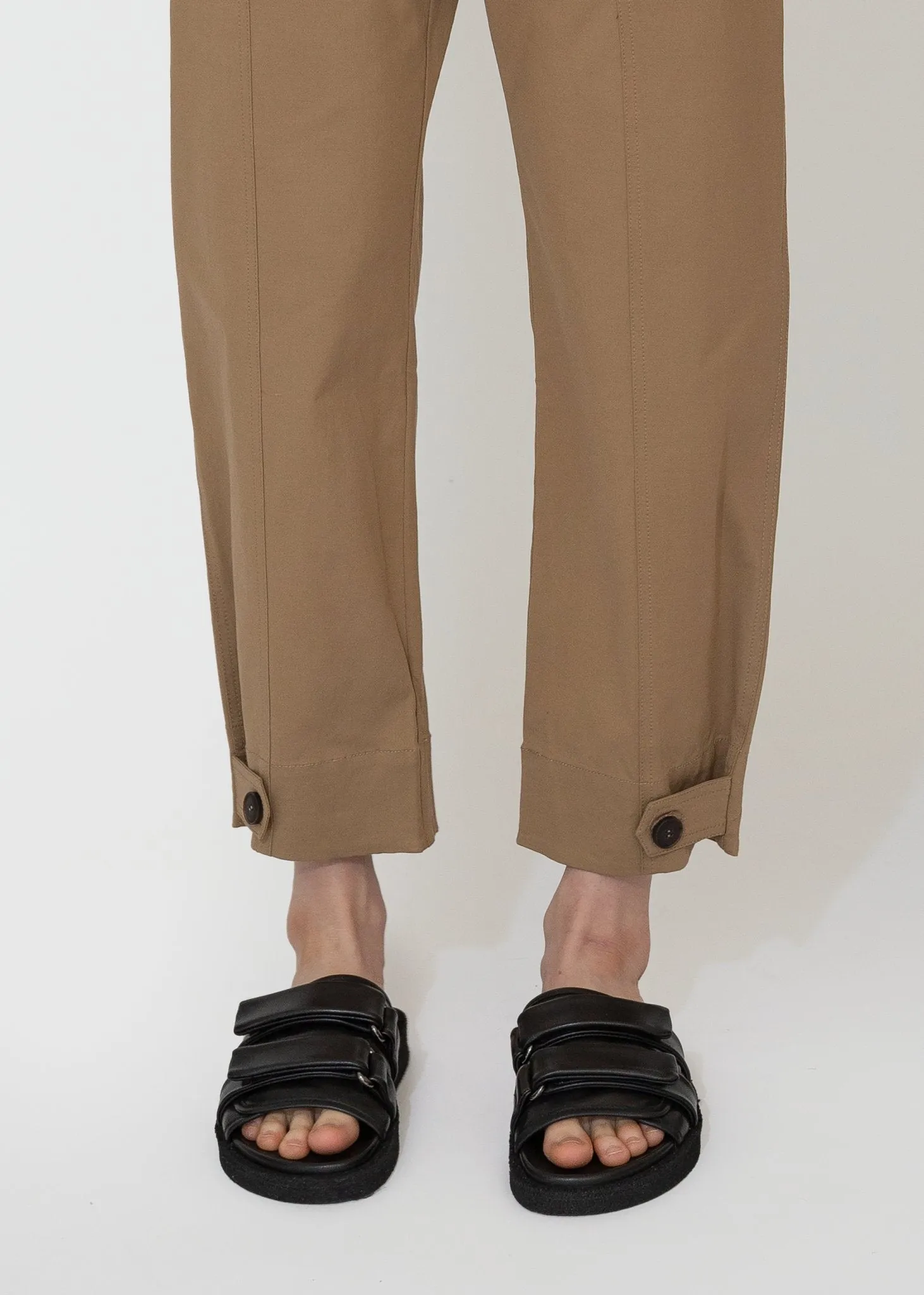 Cropped Workwear Pants in Camel