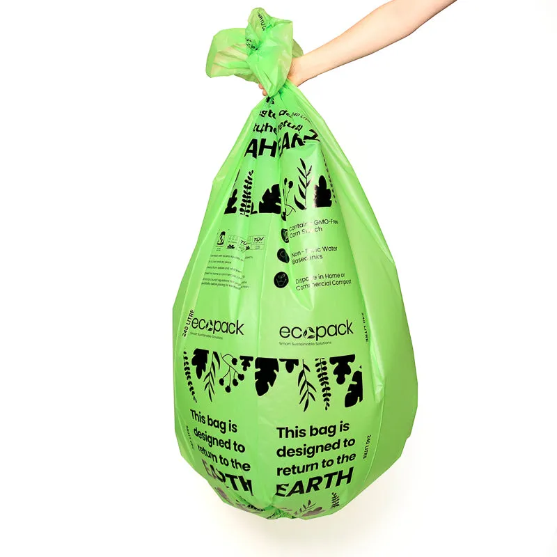 Ecopack 240L Compostable Wheelie Bin Liners (1 Roll/5 Bags)