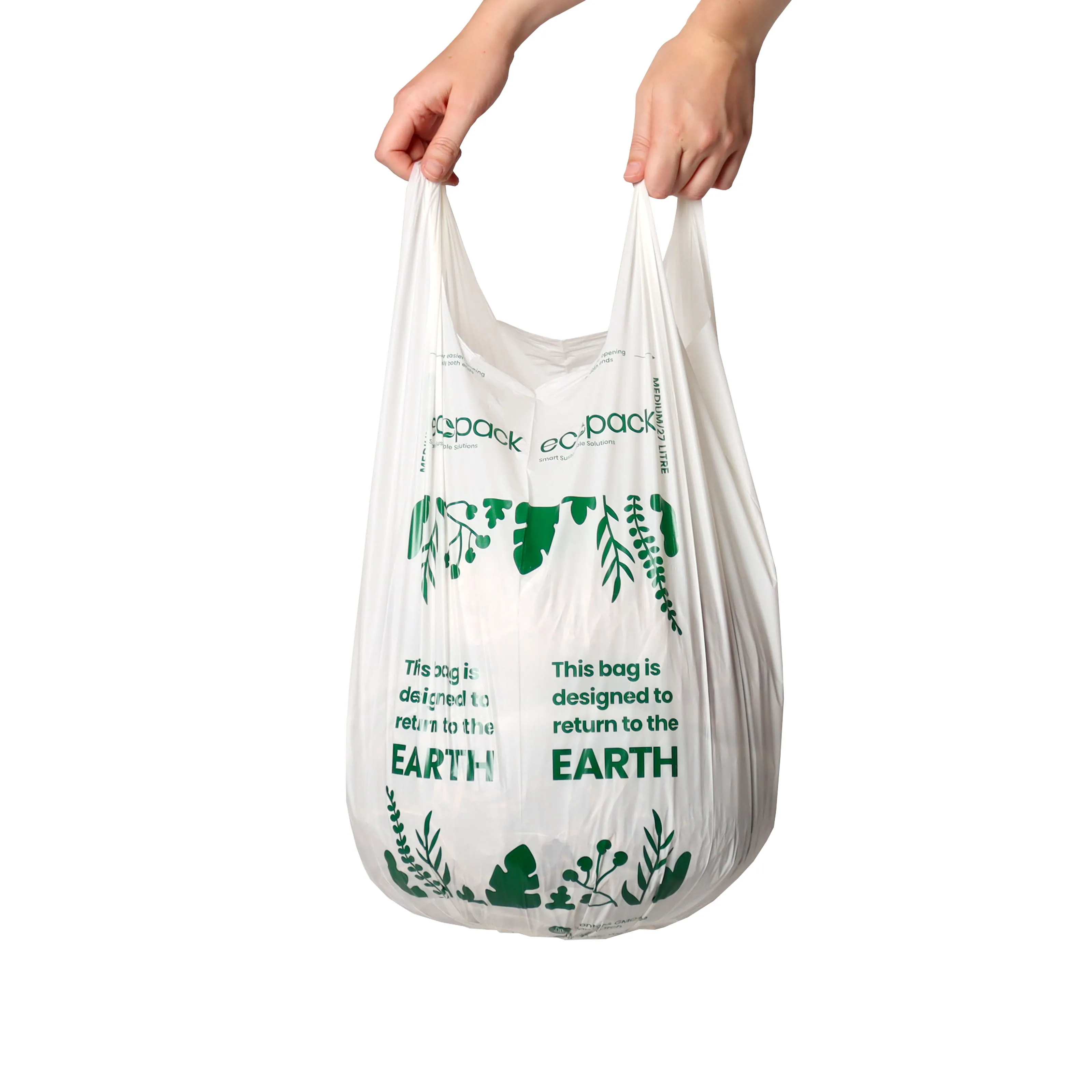 Ecopack 27L Medium Compostable Bin Liners (1 Box/50 Bags)
