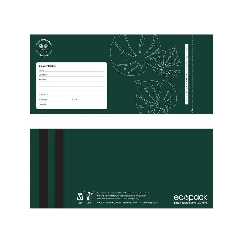 Ecopack DLE Compostable Courier Bags (1 Pack/100 Bags)