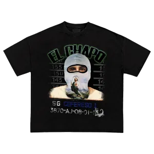 El Chapo Mugshot Bootleg Vintage Heavy T-shirt