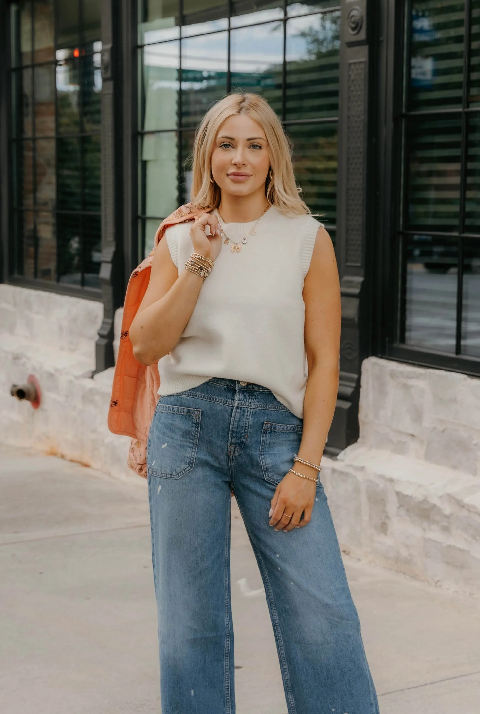 Emerie Sleeveless Cropped Sweater Top