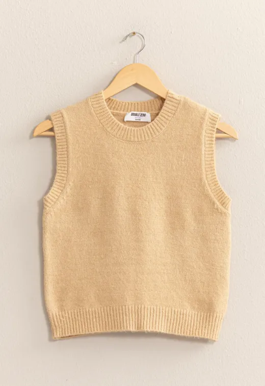 Emerie Sleeveless Cropped Sweater Top