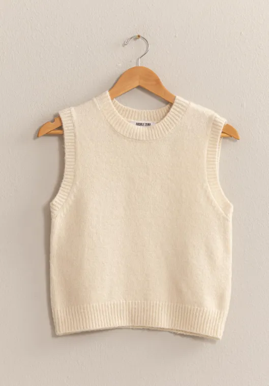 Emerie Sleeveless Cropped Sweater Top