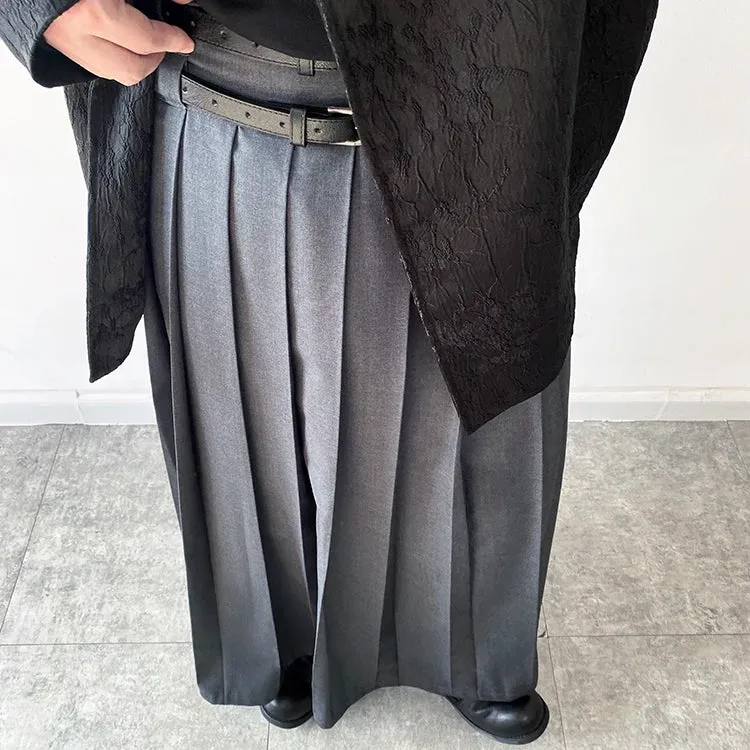 Funki Buys | Skirts | Men's Japanese High Waist Long Pleat Skirt