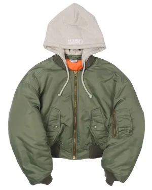 FW17 Cropped Hooded Bomber Jacket