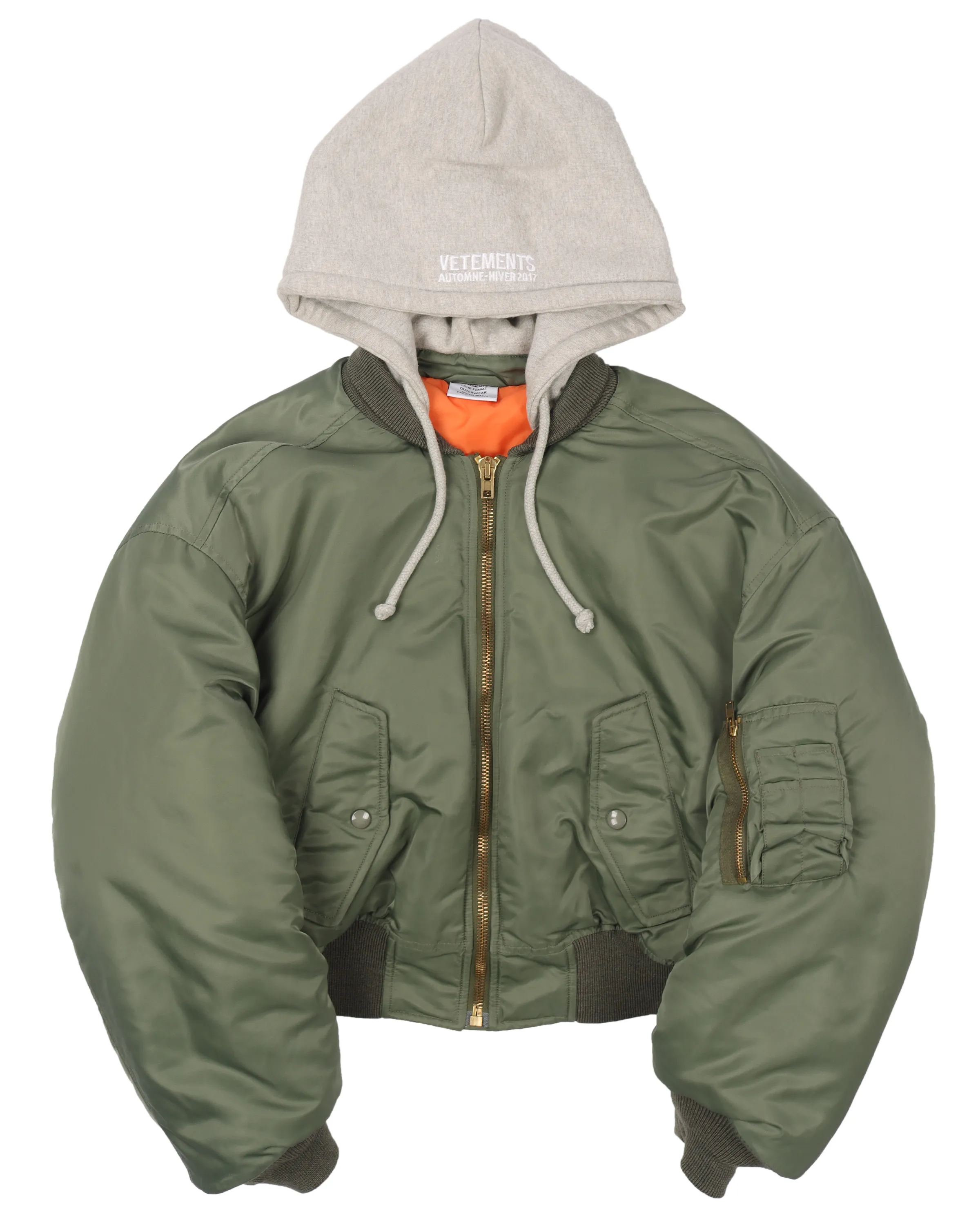 FW17 Cropped Hooded Bomber Jacket