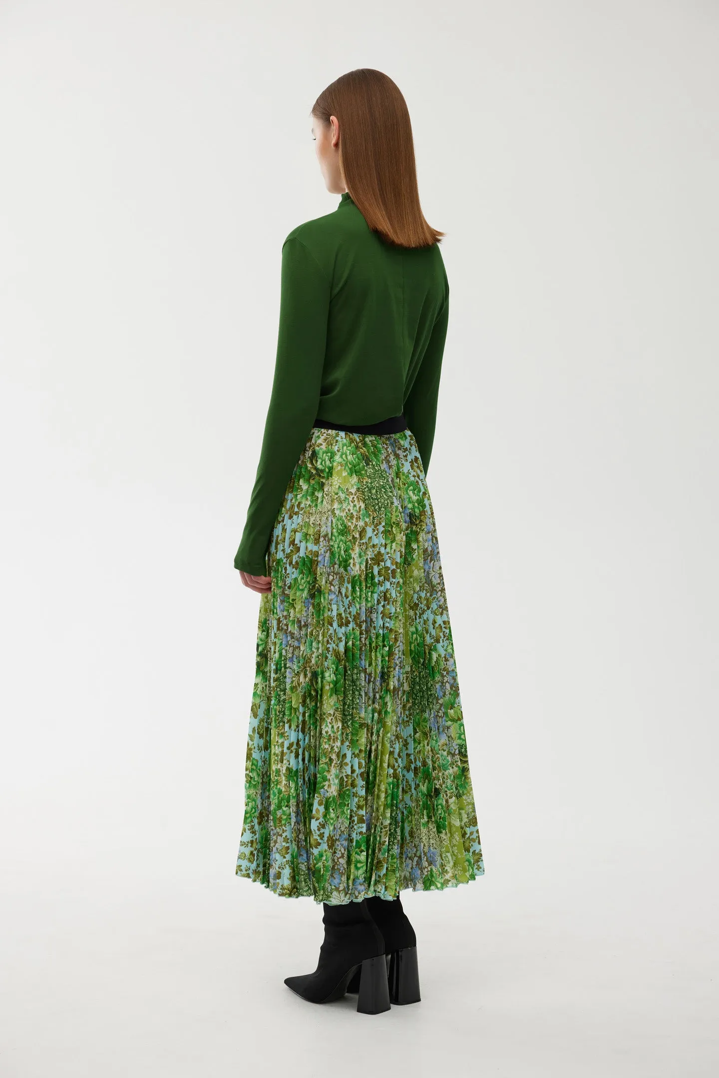 Goldie Pleat Skirt - Floral Haze