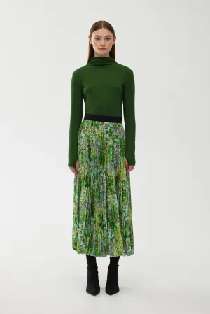 Goldie Pleat Skirt - Floral Haze