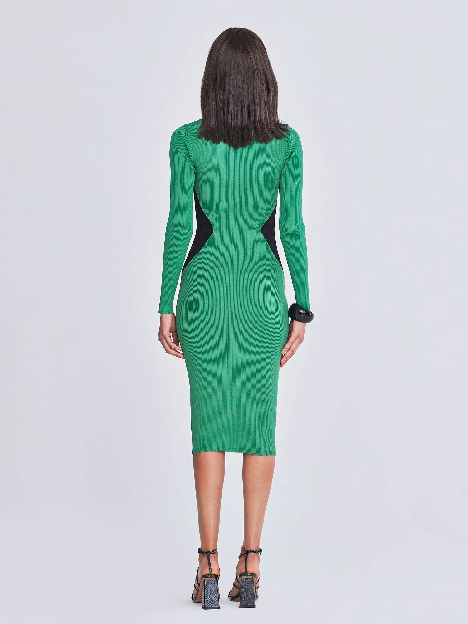 Greenlee Colorblock Cut-Out Sweater Dress