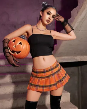 Halloween Mini Pleated Skirts