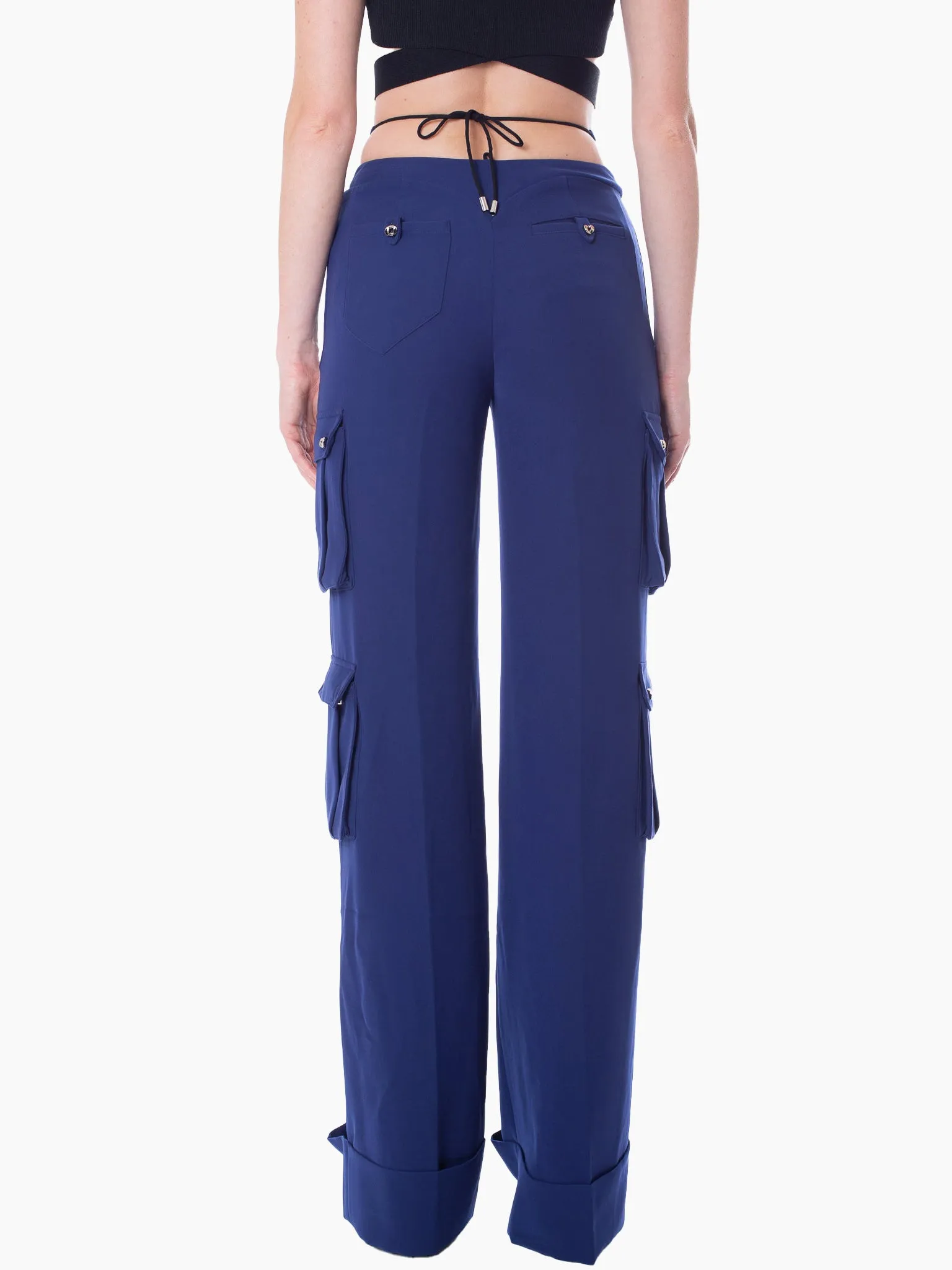 HAN WEN STUDIO V-waist Cargo Pant with Detachable Strappy Waistbands