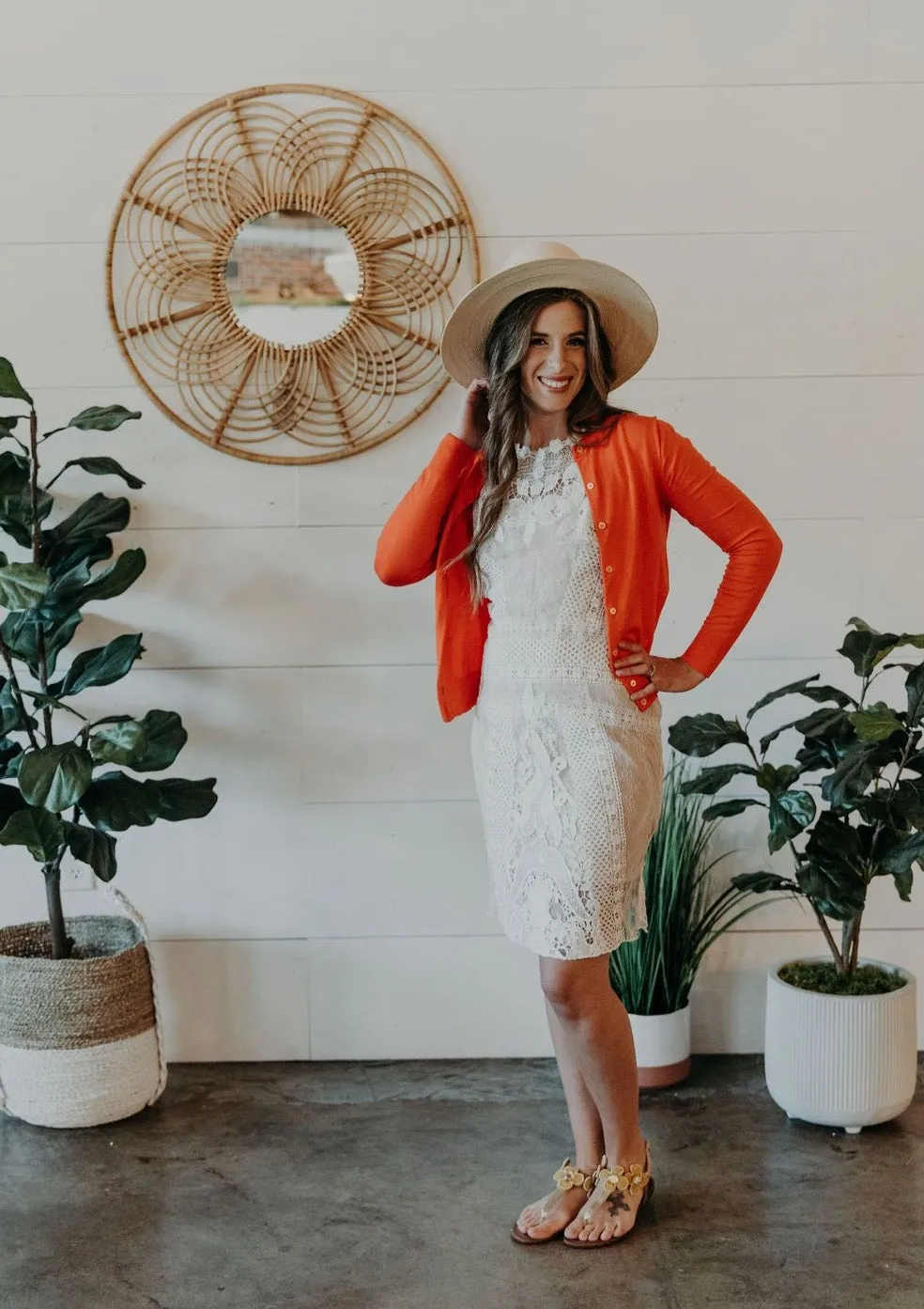 High Neck Lace Crochet Dress