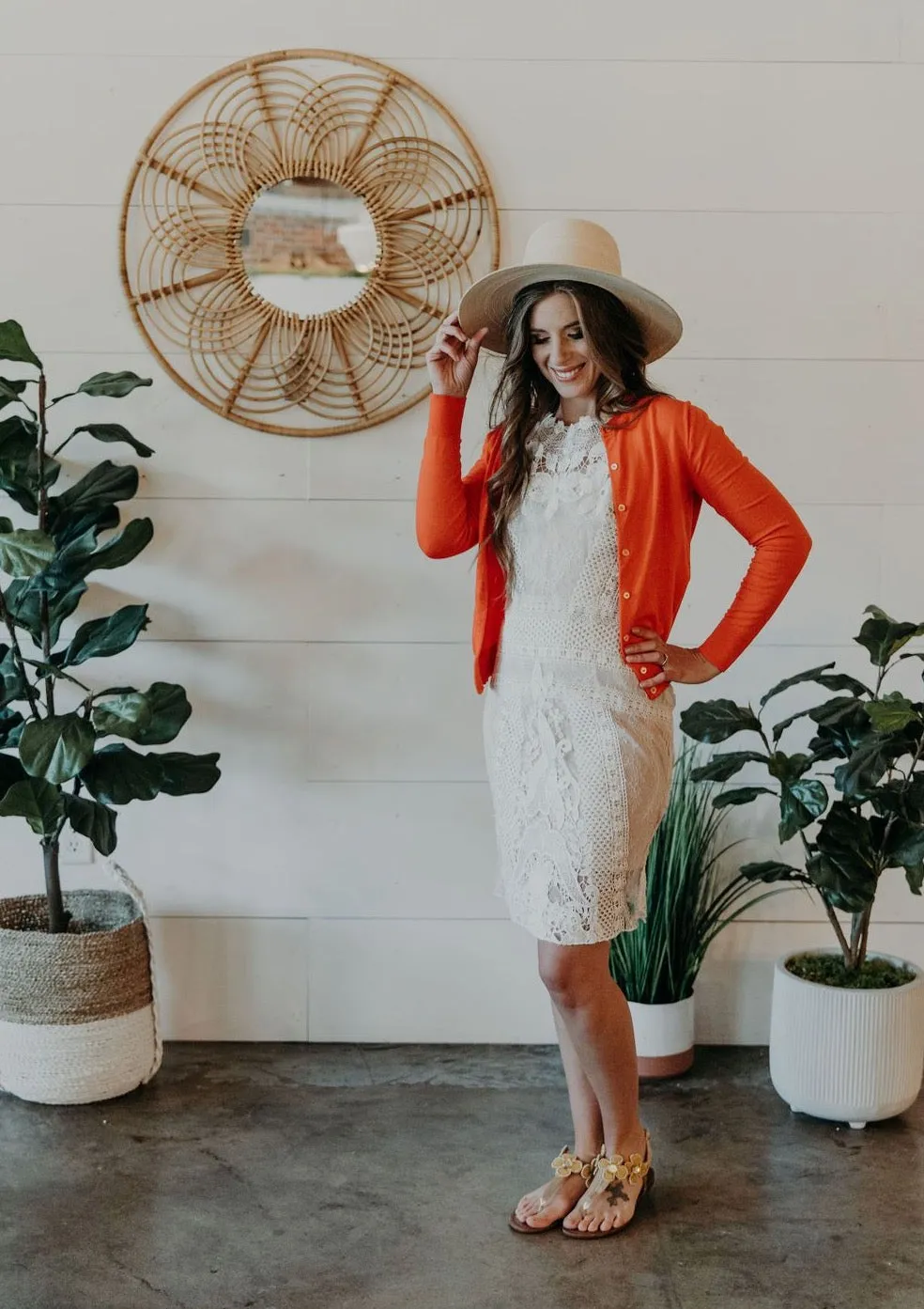 High Neck Lace Crochet Dress