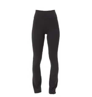High Waist Straight Leg Leggings (Black)