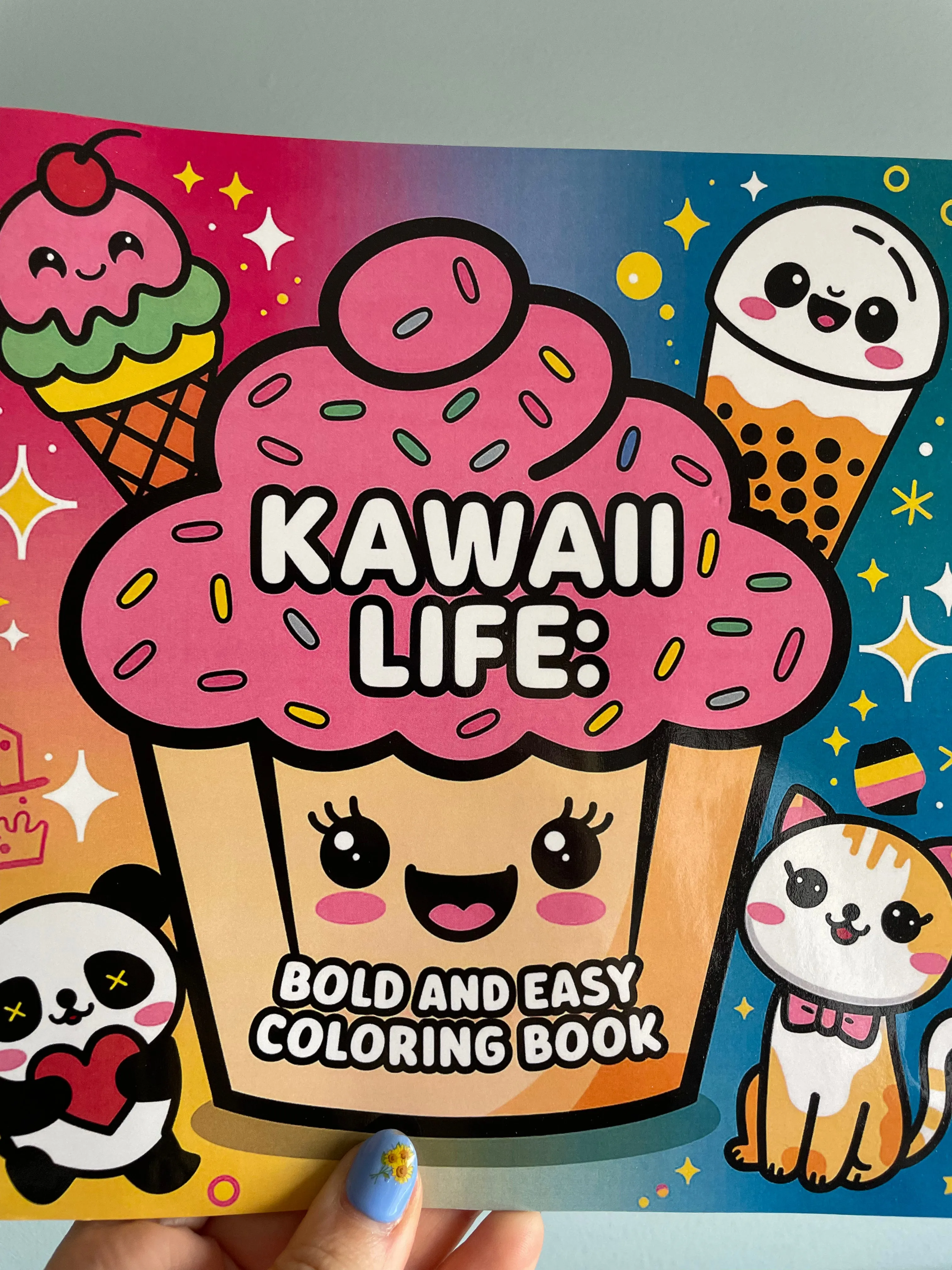 Kawaii Life Bold and Easy Colouring Book