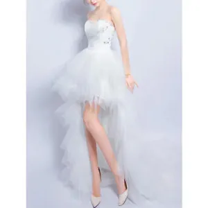 Ketty More Women Off Neck High Low Hem Wedding Dress-KMWDC9500
