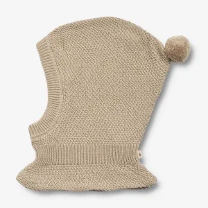 Knitted Balaclava Pomi | Baby - soft beige