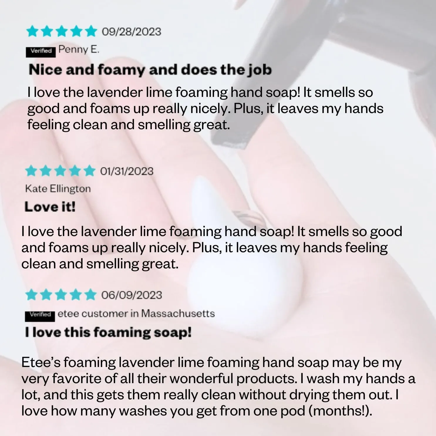 Lavender Lime Foaming Hand Soap Concentrate
