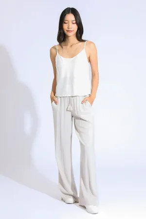 LUNA BOARDWALK WIDE LEG PANT - LIGHT SAND