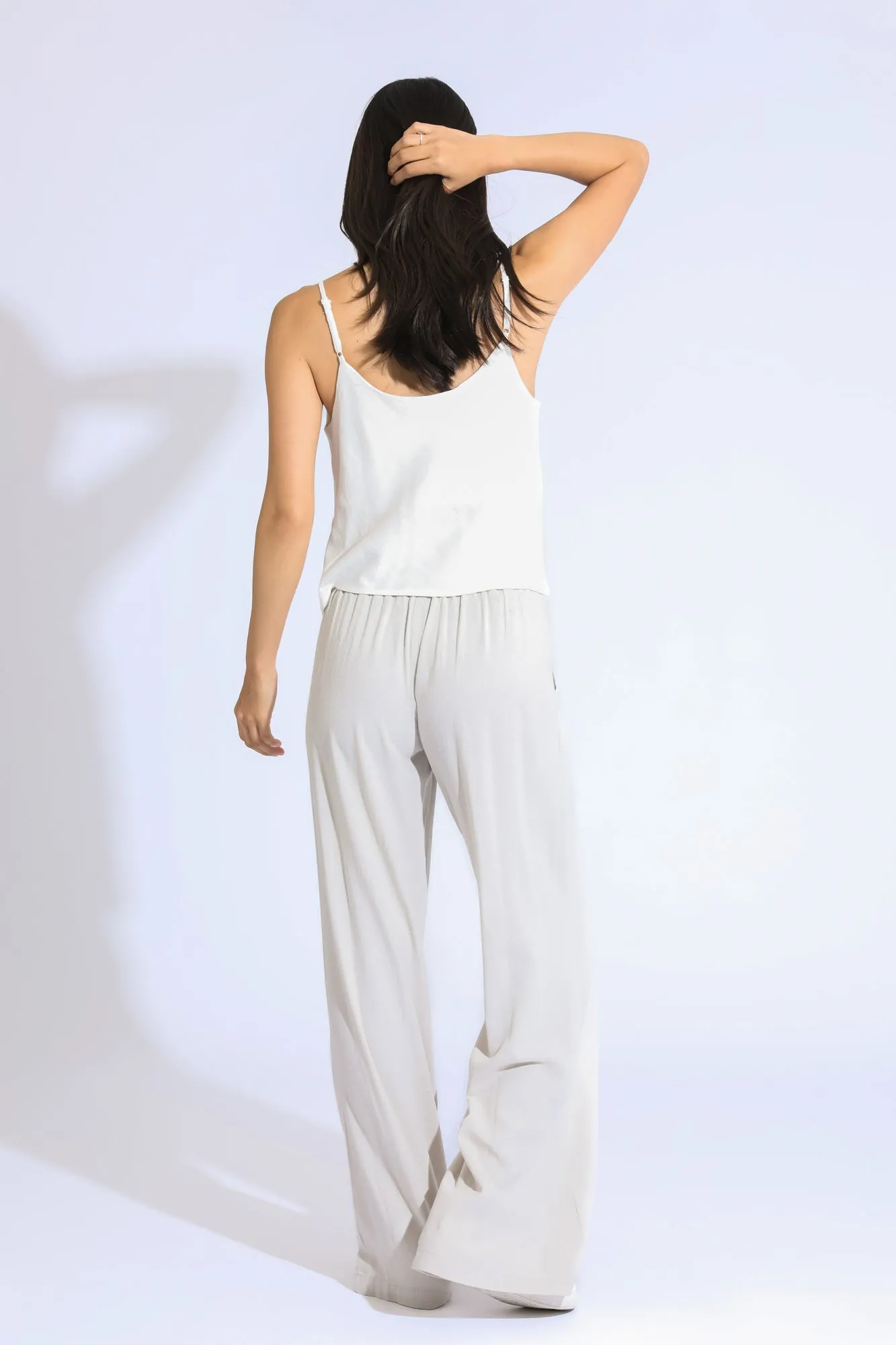LUNA BOARDWALK WIDE LEG PANT - LIGHT SAND