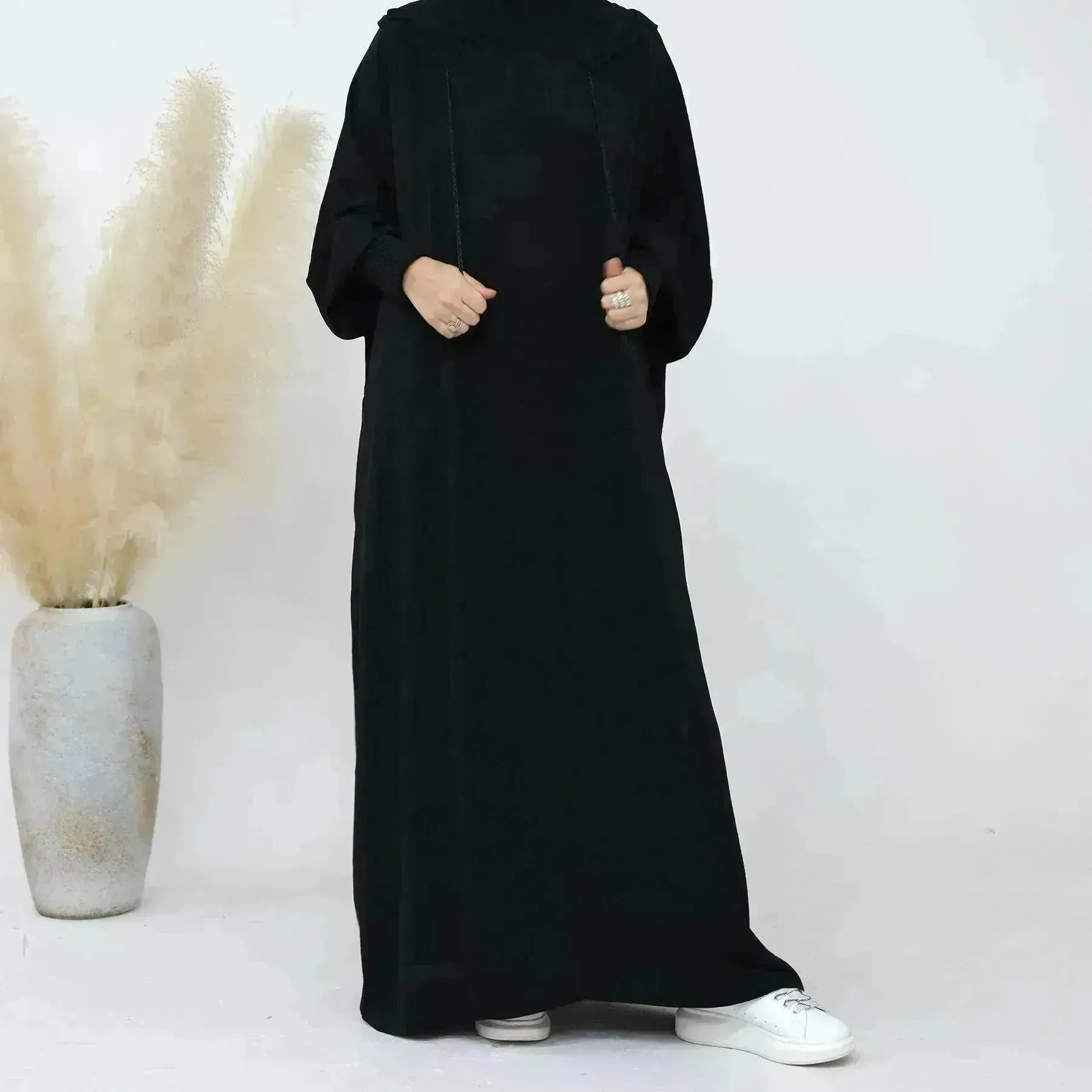 Middle East Dubai Turkey Solid Color Dress