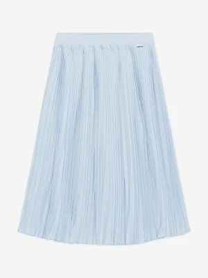 Molo Girls Pleated Midi Skirt in Blue