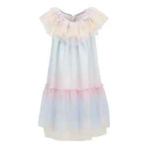 Multi Rainbow Pleated Dress