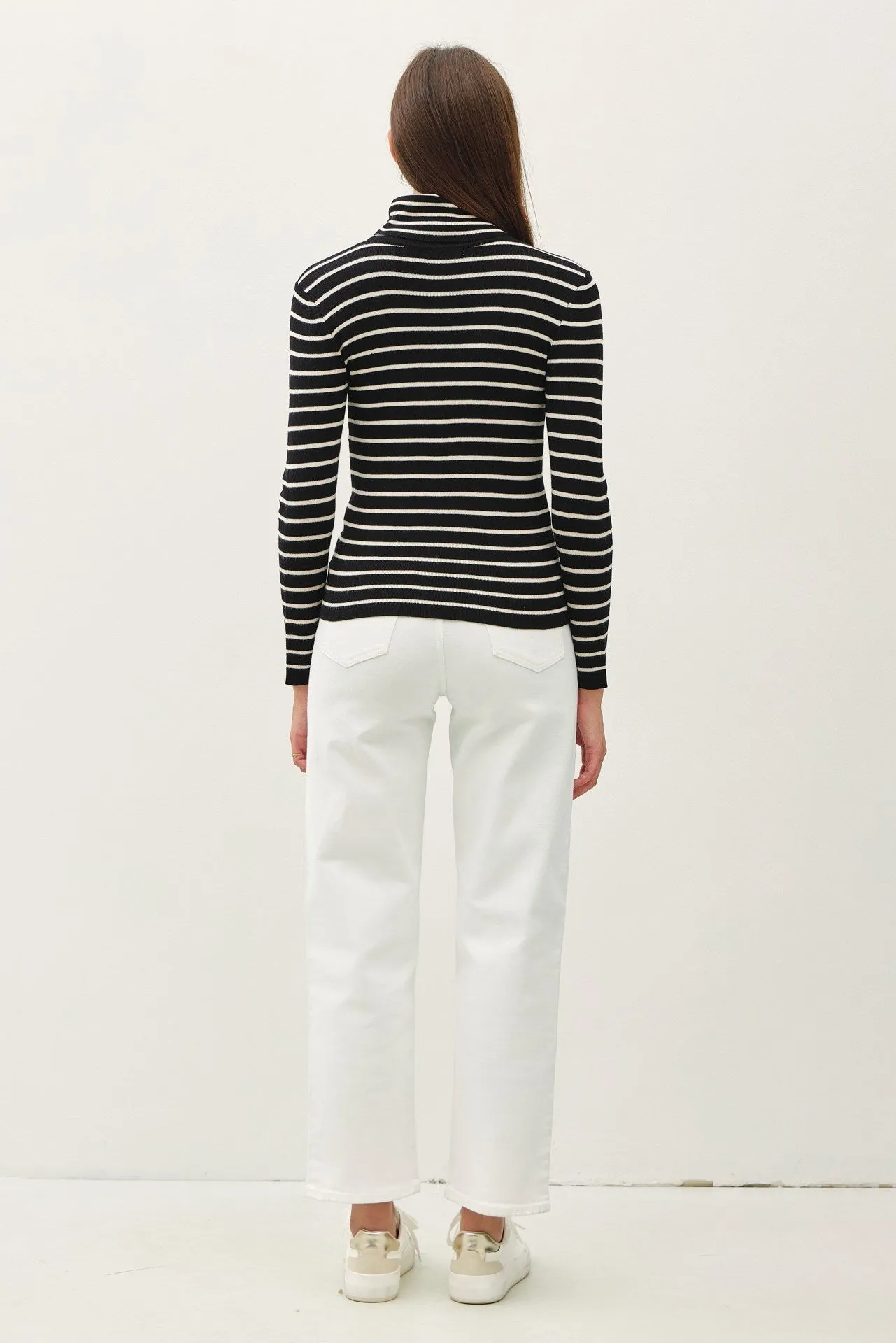 NYLAND Delaney Striped Turtleneck Sweater