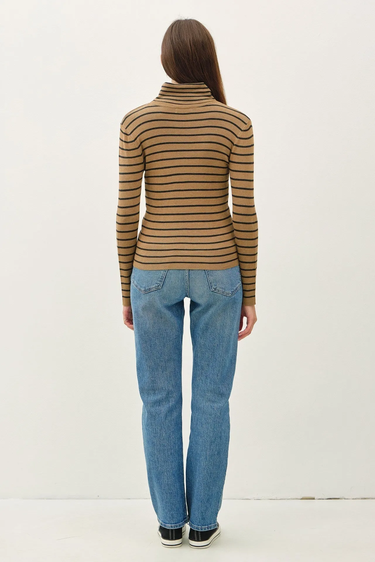 NYLAND Delaney Striped Turtleneck Sweater