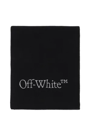 Off-White Wool Scarf With Logo Embroidery